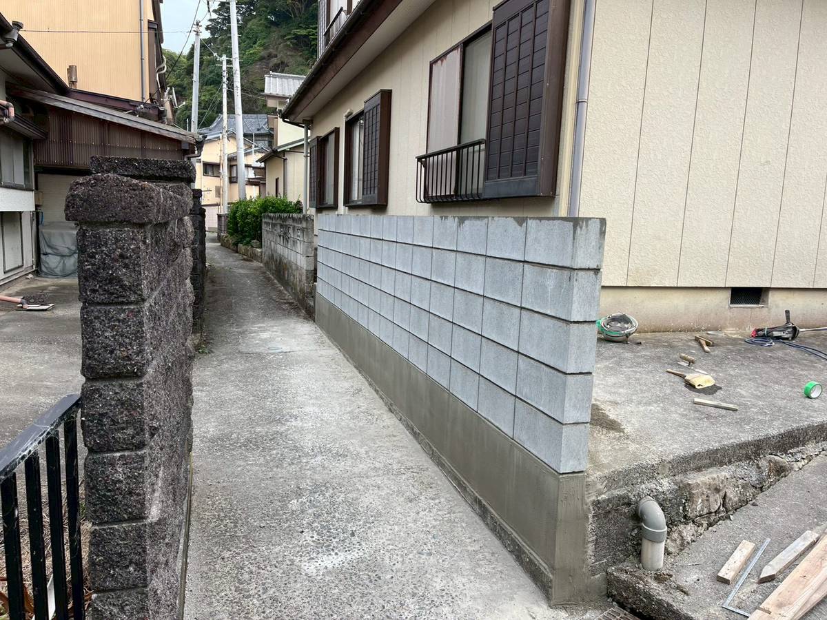 M様邸ブロック塀積み替え工事（鴨川市）